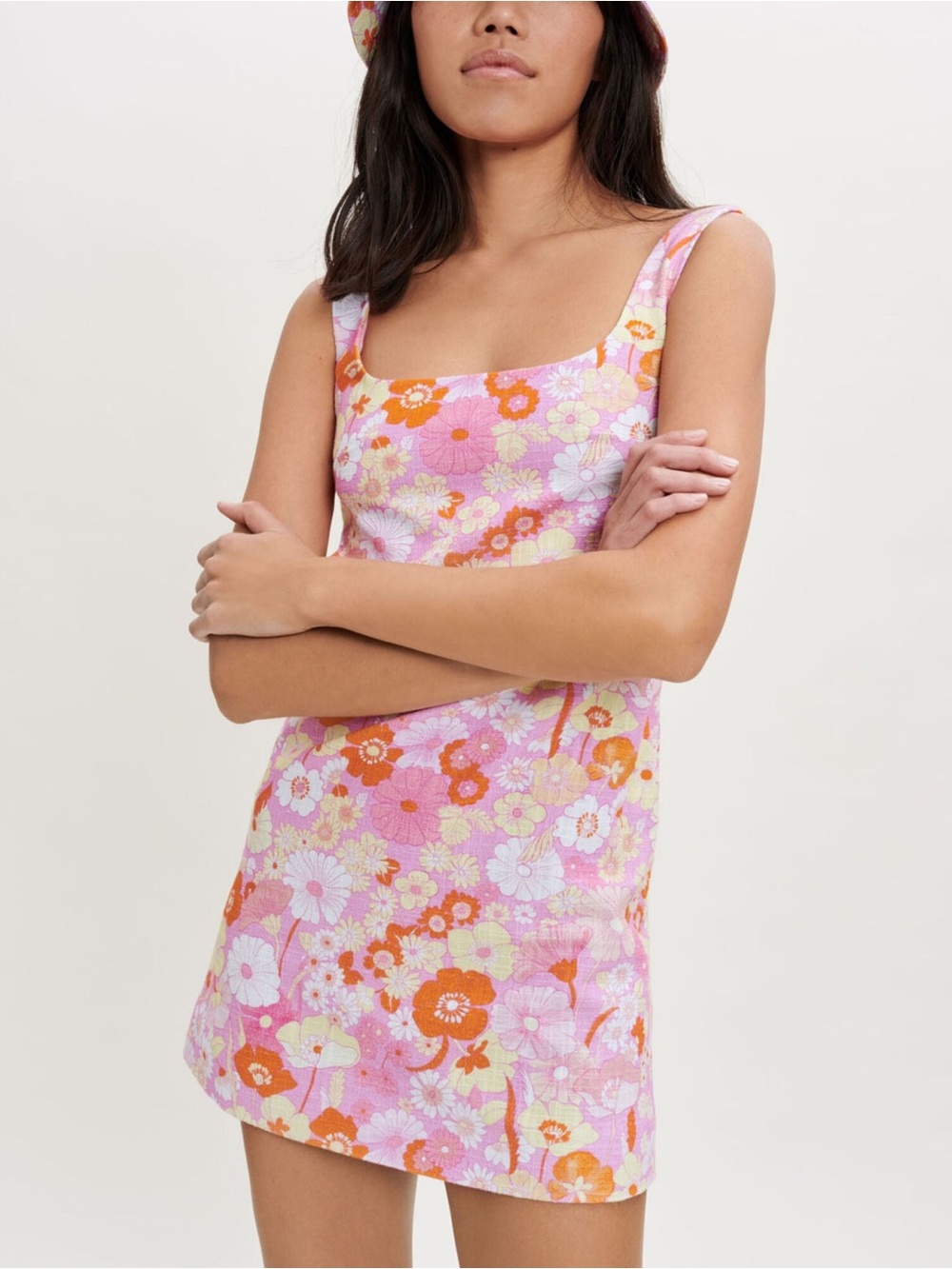 🇫🇷 Maje Floral Cutout Mini Dress in Pink